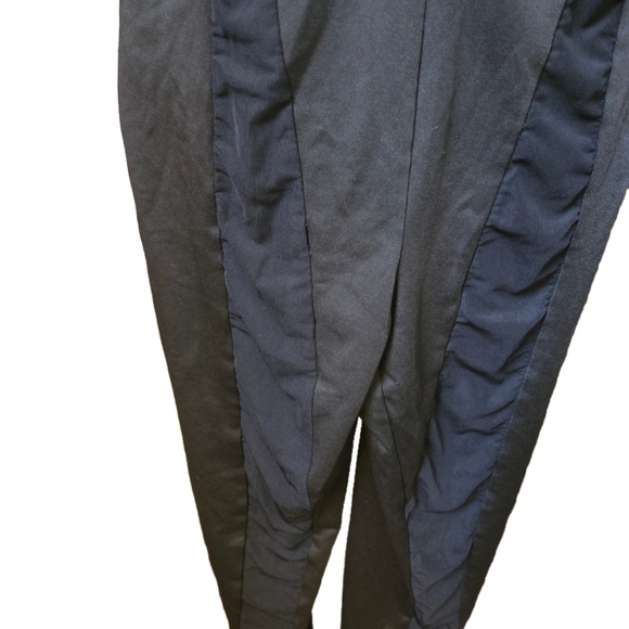 Black Spaghetti Strap Jumpsuit Sheer Panels Costume - Picture 2 of 4